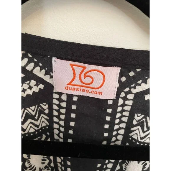 Dupsies Black & White Dashiki Kaftan - L - Picture 3 of 7